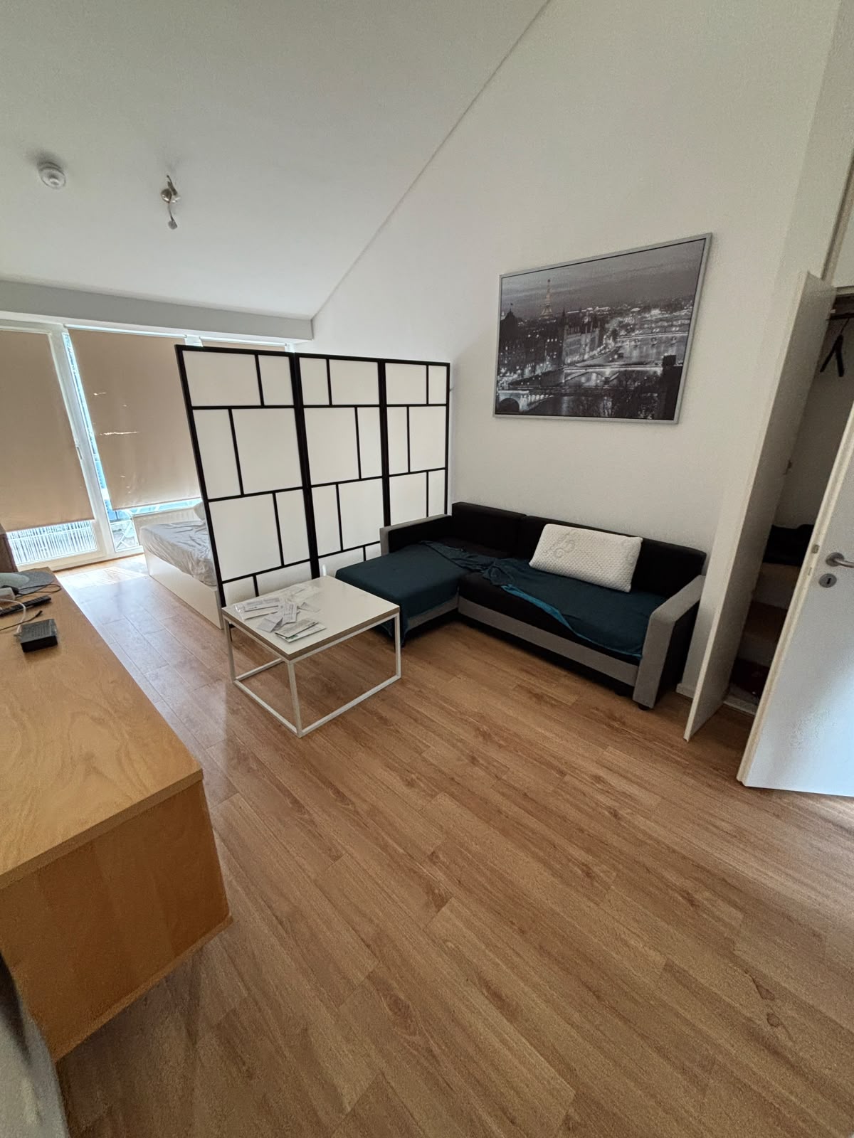 Bewohntes Wohnzimmer vor der Entrümpelung